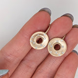 Beautiful Dangle Earring Semi Mount w Flush Set Diamond Accents
