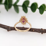 Madagascar Oval Ruby and Diamond Halo Ring