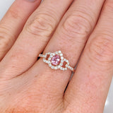 Pretty Pink Imperial Topaz Ring w Diamond Accents