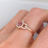 Pretty Pink Imperial Topaz Ring w Diamond Accents