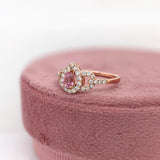 Pretty Pink Imperial Topaz Ring w Diamond Accents