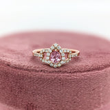 Pretty Pink Imperial Topaz Ring w Diamond Accents