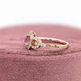 Pretty Pink Imperial Topaz Ring w Diamond Accents