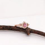 Pretty Pink Imperial Topaz Ring w Diamond Accents