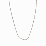 1mm Pinsetta Chain in Solid 14K White Gold 18"