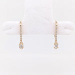 Diamond Leverback Earrings in Solid 14K Gold | Earth Mined Diamonds