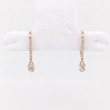 Diamond Leverback Earrings in Solid 14K Gold | Earth Mined Diamonds