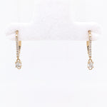 Diamond Leverback Earrings in Solid 14K Gold | Earth Mined Diamonds