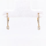 Diamond Leverback Earrings in Solid 14K Gold | Earth Mined Diamonds