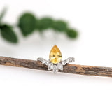 1.4ct Yellow Sapphire Ring w Diamond Accents