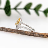 1.4ct Yellow Sapphire Ring w Diamond Accents
