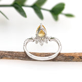 1.4ct Yellow Sapphire Ring w Diamond Accents