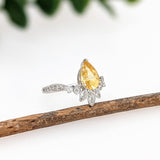 1.4ct Yellow Sapphire Ring w Diamond Accents
