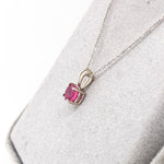 Red Ruby Pendant in Solid 14K Gold | Round 5mm | Solitaire Pendant