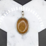 Natural Turquoise Pendant in Solid Vermeil | Oval Cut | Bezel Setting