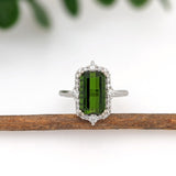 Vintage Style Art Deco Diamond Halo Ring Semi Mount in Solid 14K Gold