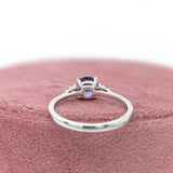 1ct Tanzanite Ring w Earth Mined Diamonds in Solid 14K Gold | Round 6mm