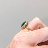 Alice 2.7cts Emerald Ring w Earth Mined Diamonds in 18K Yellow Gold | Emerald cut 10x7.5mm