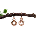 Dangle Earring Setting w Earth Mined Diamonds in Solid 14K Gold | RD 5mm