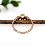 Bespoke Ring Semi Mount w Earth Mined Diamonds & Black Enamel in Solid 14K Gold