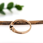 Bespoke Ring Semi Mount w Earth Mined Diamonds & Black Enamel in Solid 14K Gold