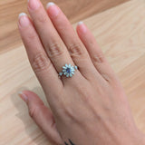 Ring Semi Mount w Earth Mined Diamonds in Solid 14K Gold | Oval 5.5x4mm