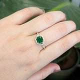 Cati 14K Yellow Gold 1.28cts Emerald Diamond Engagement Ring | Emerald Cut 6.5mm