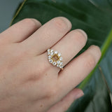 Rihanna 14K Solid Gold Ring Setting with Diamonds | Round 4mm 5mm