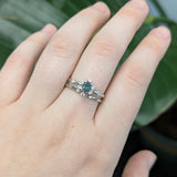 14K White Gold Diamond Open Stackable Band