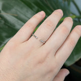 14K White Gold Diamond Open Stackable Band