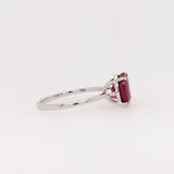 Solitaire Round Madagascar Ruby Ring in 14K Solid Gold | Round 9mm