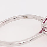 Solitaire Round Madagascar Ruby Ring in 14K Solid Gold | Round 9mm