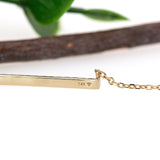 Dainty Pave Diamond Bar Necklace
