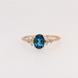 The Bubbly Bride Stunning Engagement Ring Design in 14K Solid Gold | Oval 6x4 7x5 8x6 Customizable
