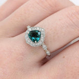 Vintage Style 4 Petal Ring Setting w Milgrain and Natural Diamonds in 14K Gold