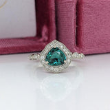 Vintage Style 4 Petal Ring Setting w Milgrain and Natural Diamonds in 14K Gold