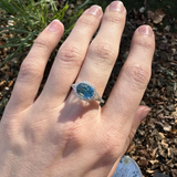 East West Split Shank Ring Setting w Natural Diamond Halo and Pave Diamond Shank in 14K Solid Gold | Oval Shape | Customizable