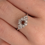 Rihanna 14K Solid Gold Ring Setting with Diamonds | Round 4mm 5mm