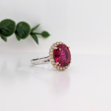 Abigail 14K Solid Gold Natural Diamonds Ring Setting | Oval Shape | Customizable
