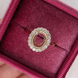 Abigail 14K Solid Gold Natural Diamonds Ring Setting | Oval Shape | Customizable