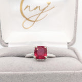 1.7ct Stunning Red Ruby Diamond Halo Ring