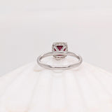 1.7ct Stunning Red Ruby Diamond Halo Ring