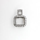Chic Elegance 14k White Gold Diamond Semi Mount Pendant
