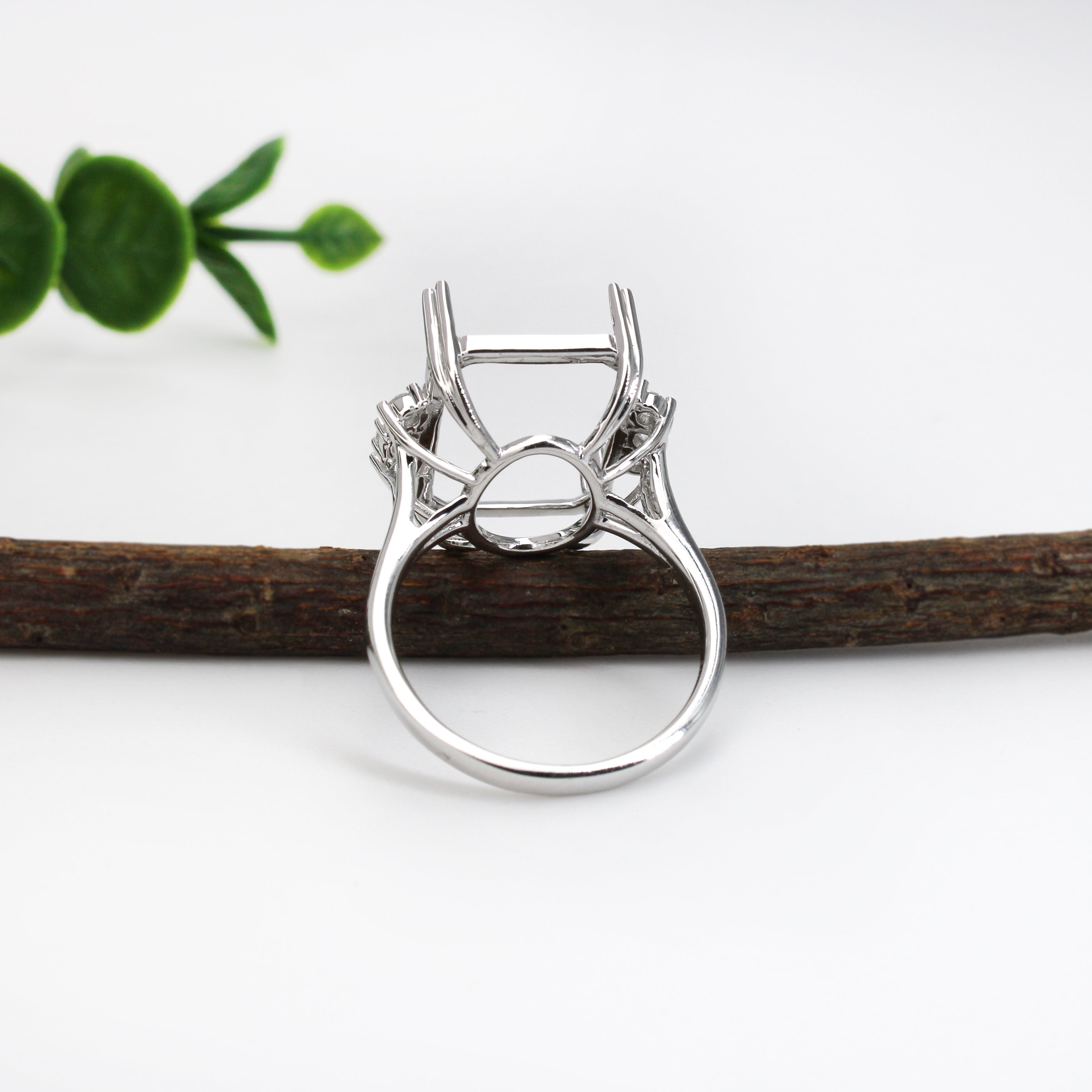 yazhi 14k gold diamond semi mount ring