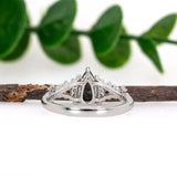 Arna 14K White Gold Alexandrite Diamond Ring | Pear Shape 8x4.5mm