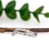 Avni 14K Solid Gold Band Setting W Natural Diamonds | Stackable Rings