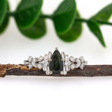Arna 14K White Gold Alexandrite Diamond Ring | Pear Shape 8x4.5mm