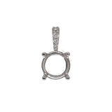 Cute Pendant Semi Mount w Diamond Accented Bail