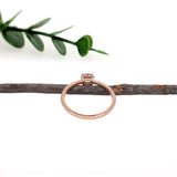 Kuhu 14K Rose Gold Alexandrite Diamond Ring | Oval 5x4mm