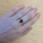Sunlight 14K Yellow gold 3.9cts Madagascar Ruby Diamond Ring | Oval 10x8mm